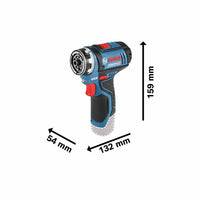 Bosch 06019F6070 GSR 12V-15 FC Drill Driver FlexiClick with 2x GBA 2.0Ah Batteries