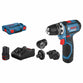Bosch 06019F6070 GSR 12V-15 FC Drill Driver FlexiClick with 2x GBA 2.0Ah Batteries