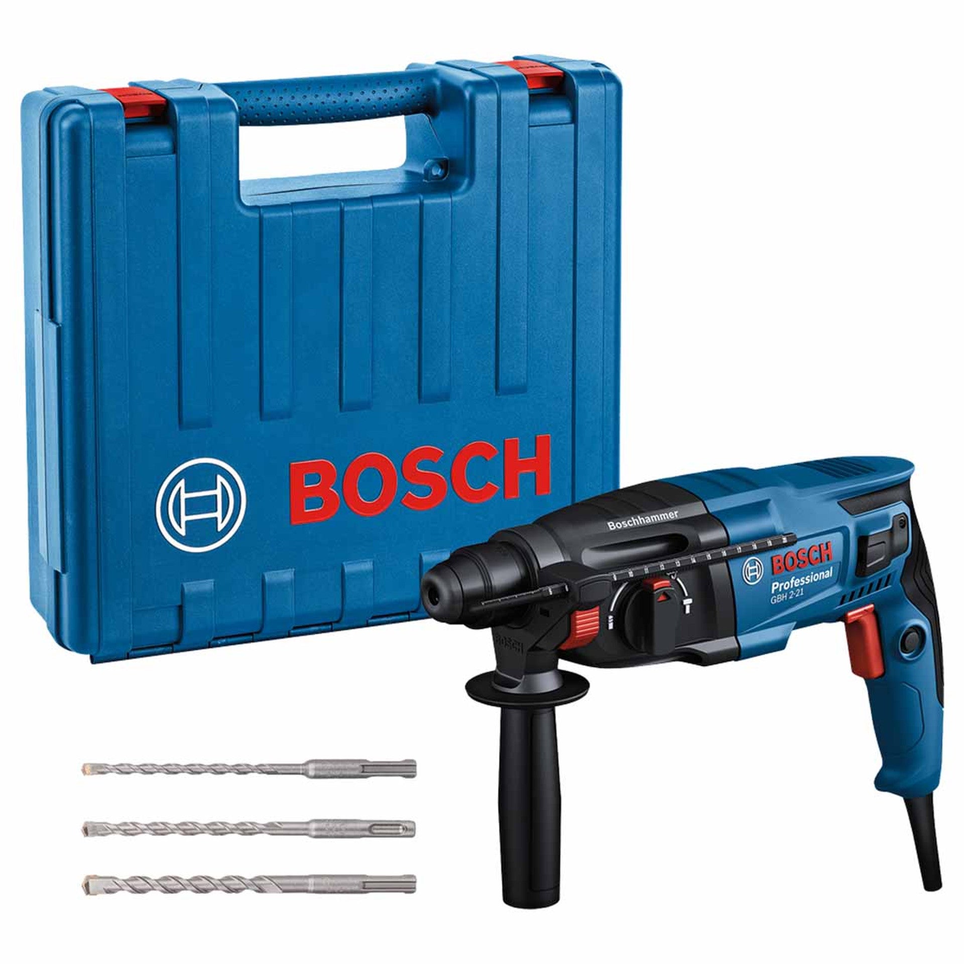 Bosch 06112A6061 GBH 2-21 SDS-Plus 110V Hammer Drill with Case and Accessories