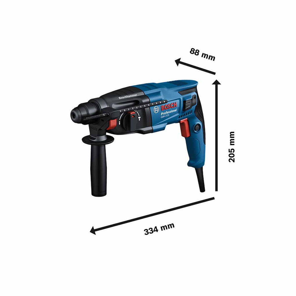Bosch 06112A6061 GBH 2-21 SDS-Plus 110V Hammer Drill with Case and Accessories