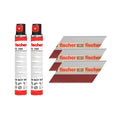 Fischer 534703 2.8 x 51mm Galvanised Ring Nails (3300 Pack + 3 Fuel Cells)