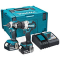 Makita DLX2507TJ 18V LXT Twin Kit DHP489 Combi Drill & DTD153 Impact Driver Inc 2x 5.0Ah