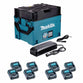 Makita BCC01 XGT Battery Charging Case with 8 Charging Ports And 8x Adaptors XGT to LXT