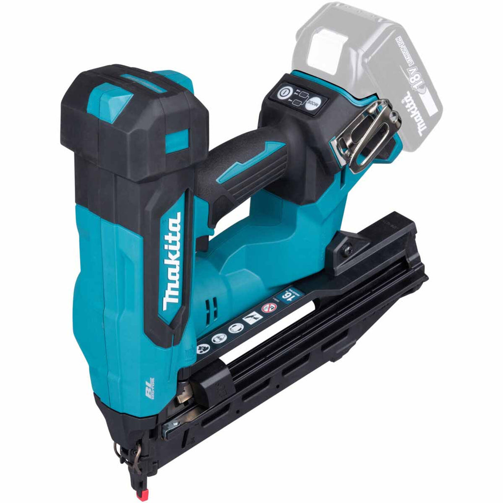 Makita DBN610ZJ 18V LXT  Brushless Angled 16G Finishing Brad Nailer