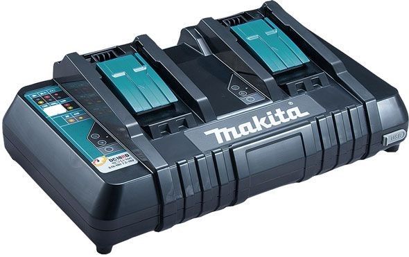 Makita BL1860 18v 2 x LXT 6.0ah Lithium-Ion Batteries + DC18RD Dual Port Charger