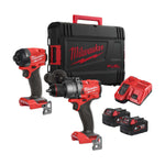 Milwaukee M18FPP2A3-502X 18V Fuel Twin Pack with 2x 5.0Ah Batteries