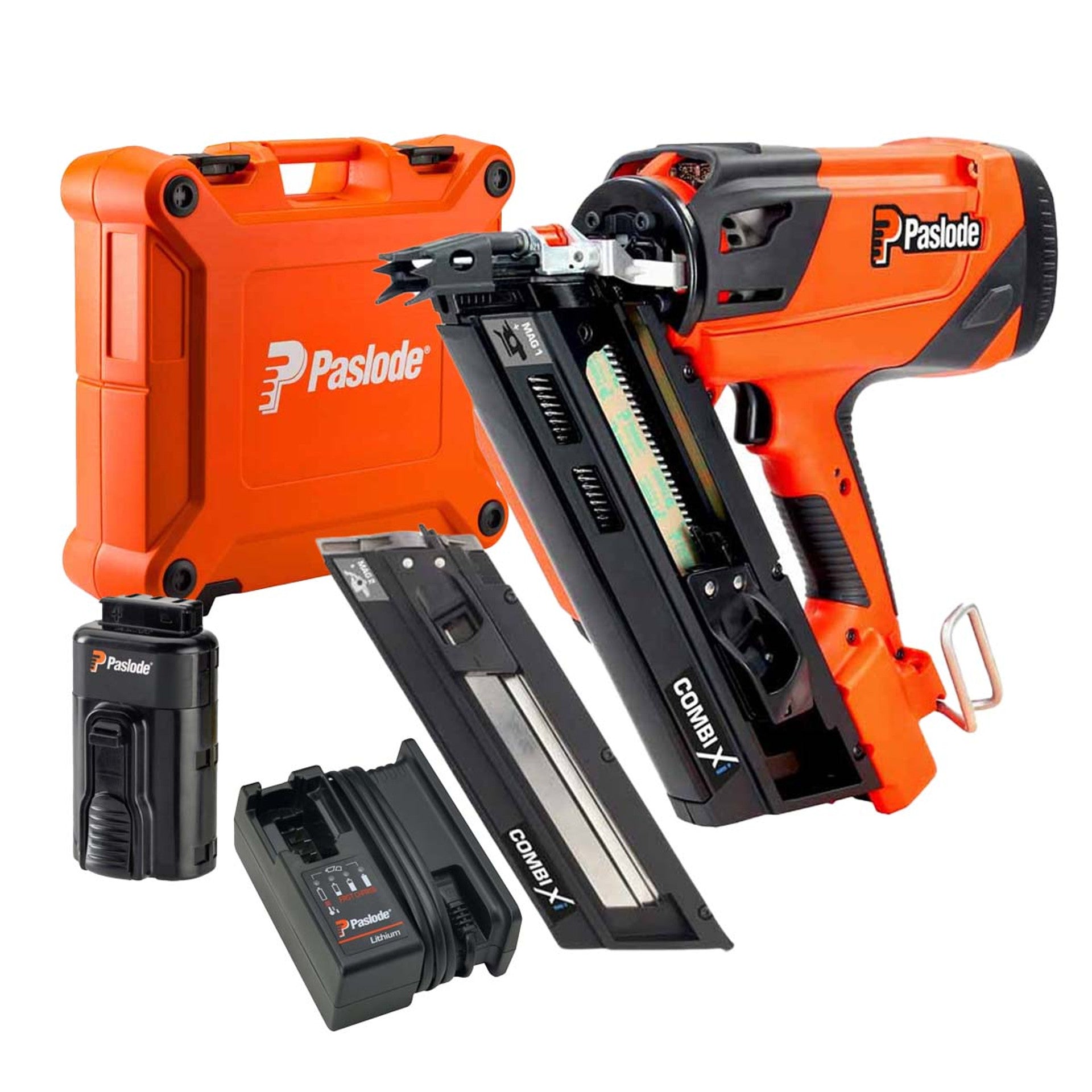 Paslode 014012 Combi-Xi Cordless Nailer with 2 Magazines and 2.1Ah Battery