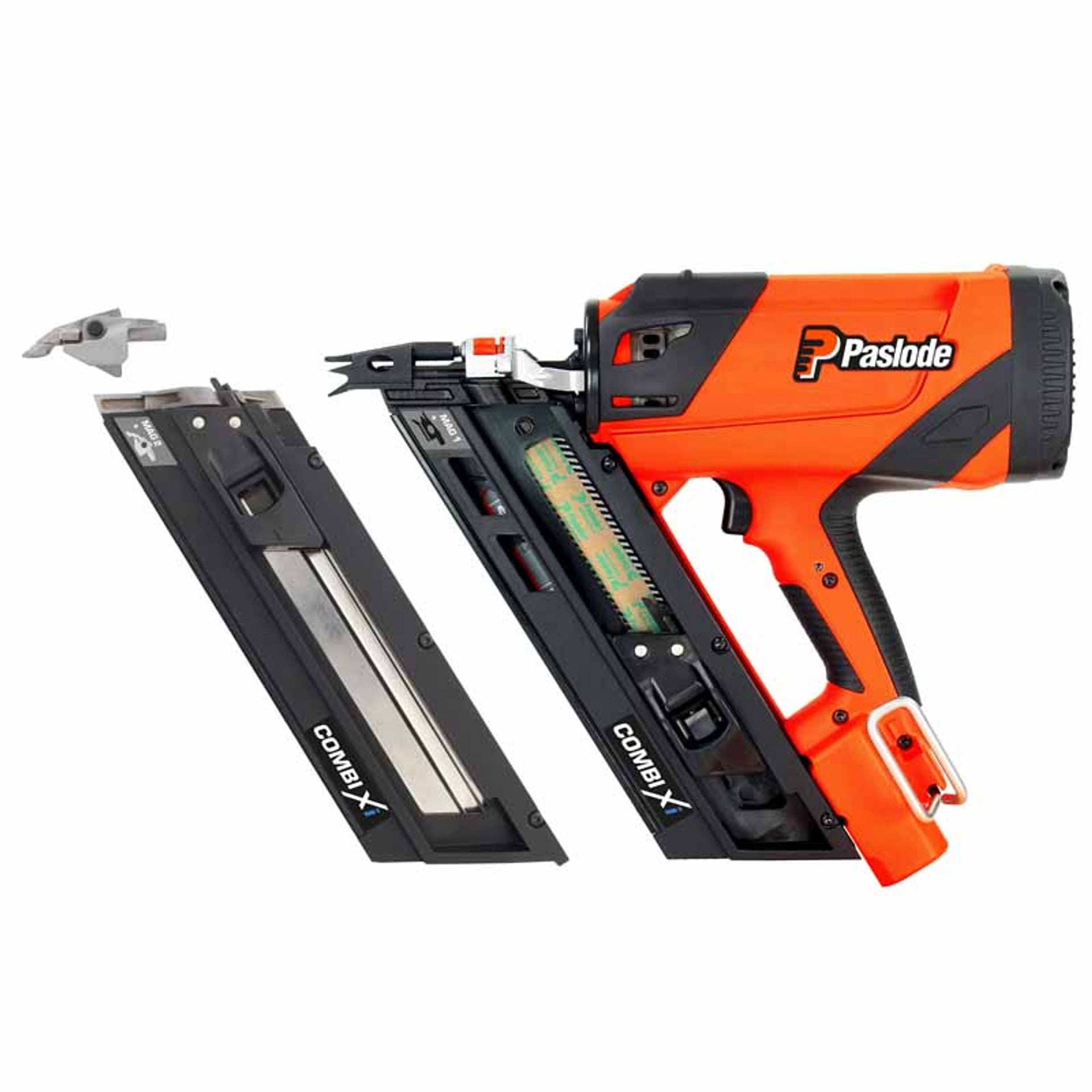 Paslode 014012 Combi XI 2-in-1 Cordless Strip Nailer with 2x Magazines and 1x 2.1Ah Battery