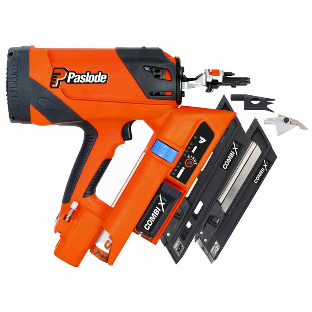 Paslode 014012 Combi XI 2-in-1 Cordless Strip Nailer with 2x Magazines and 1x 2.1Ah Battery