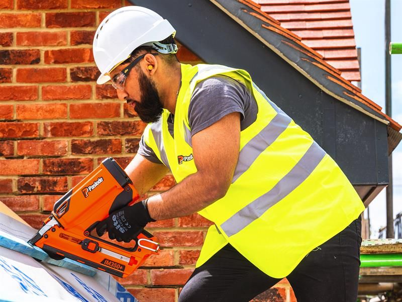 Paslode Nail gun in use!