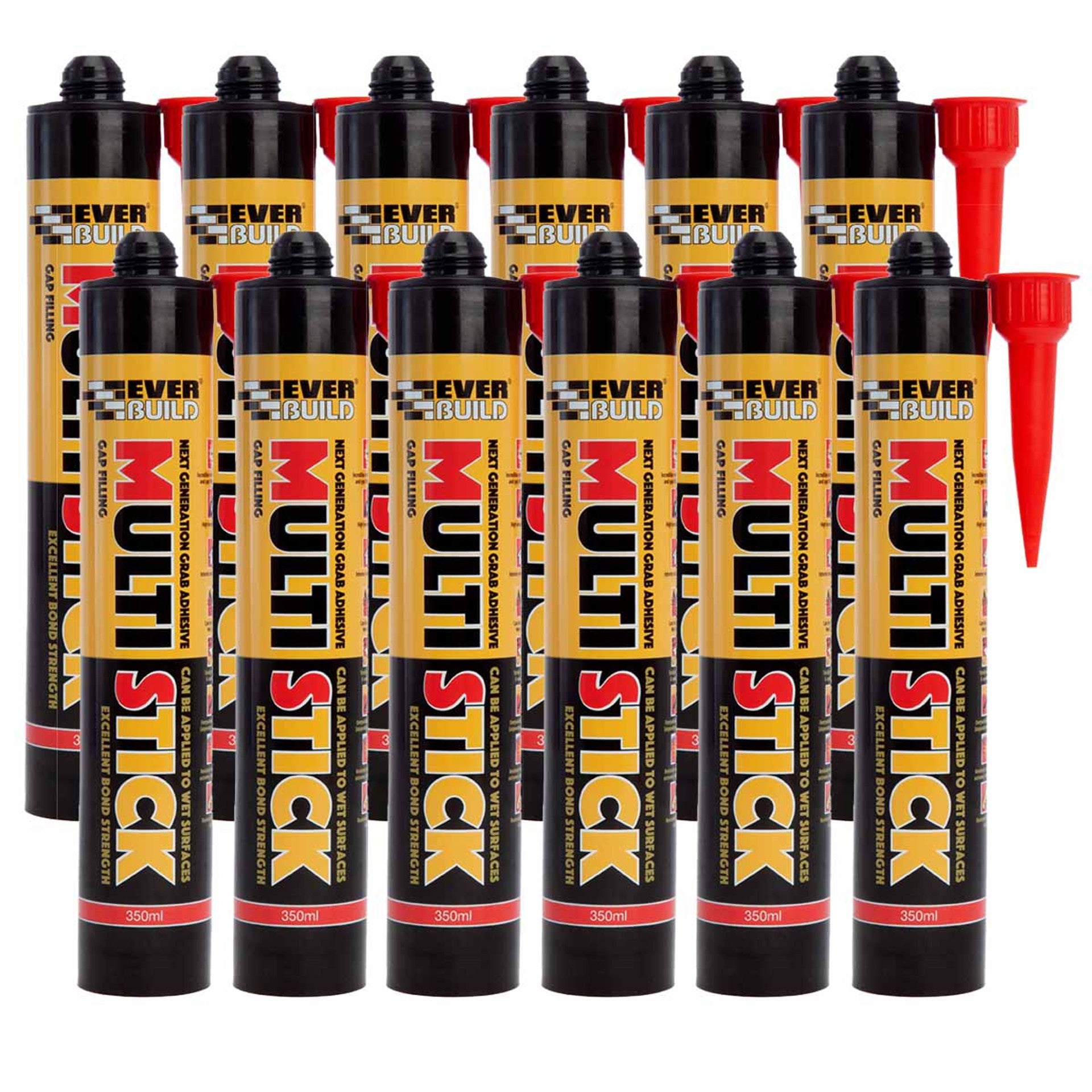 Everbuild Sika Multi Stick MS 350ml White (12 Pack)