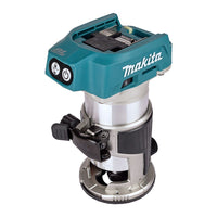 MAKITA DRT50ZJX3 18V LXT 1/4" BRUSHLESS CORDLESS ROUTER BODY ONLY INC EXTRA BASES IN MAKPAC CARRY CASE