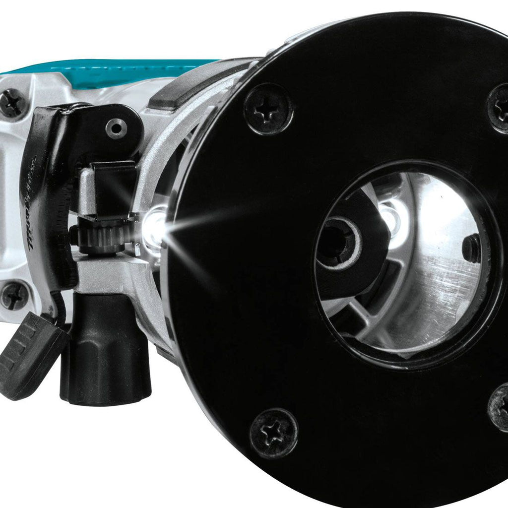 Makita DRT50ZJX3 18V LXT Li-Ion Cordless Brushless Laminate Router Trimmer Body Only MAKPAC & Extra Bases