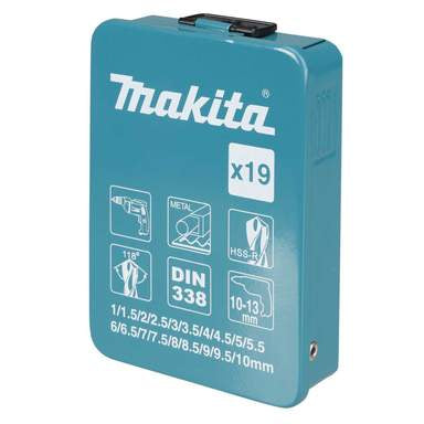 Makita D-54081 19 Piece HSS Drill Bit Set