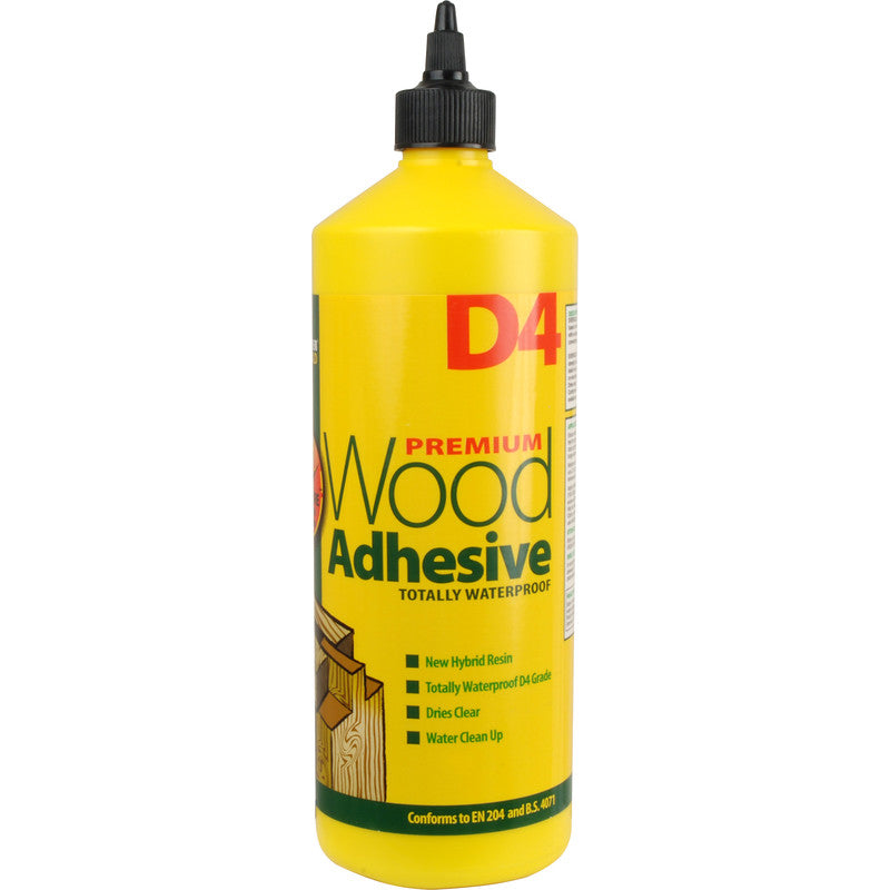 Everbuild D4 Waterproof Wood Adhesive 1 Litre (12 Pack)