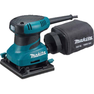 Makita BO4555 Hook & Loop / Clamp Finishing Palm Sander inc Dustbag 240v