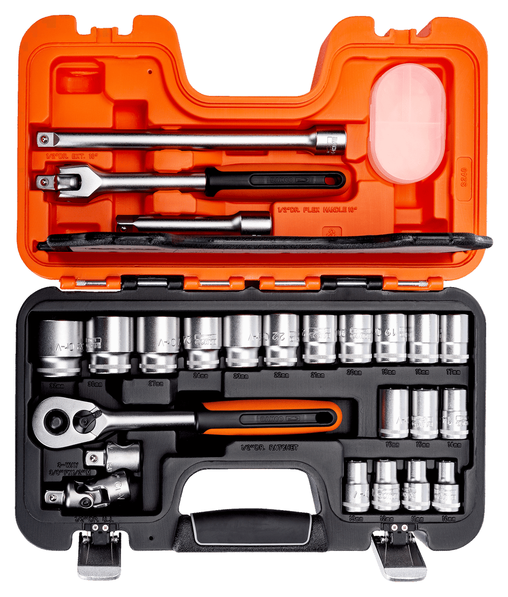 Bahco S240 1/2" Drive Socket 24 Piece