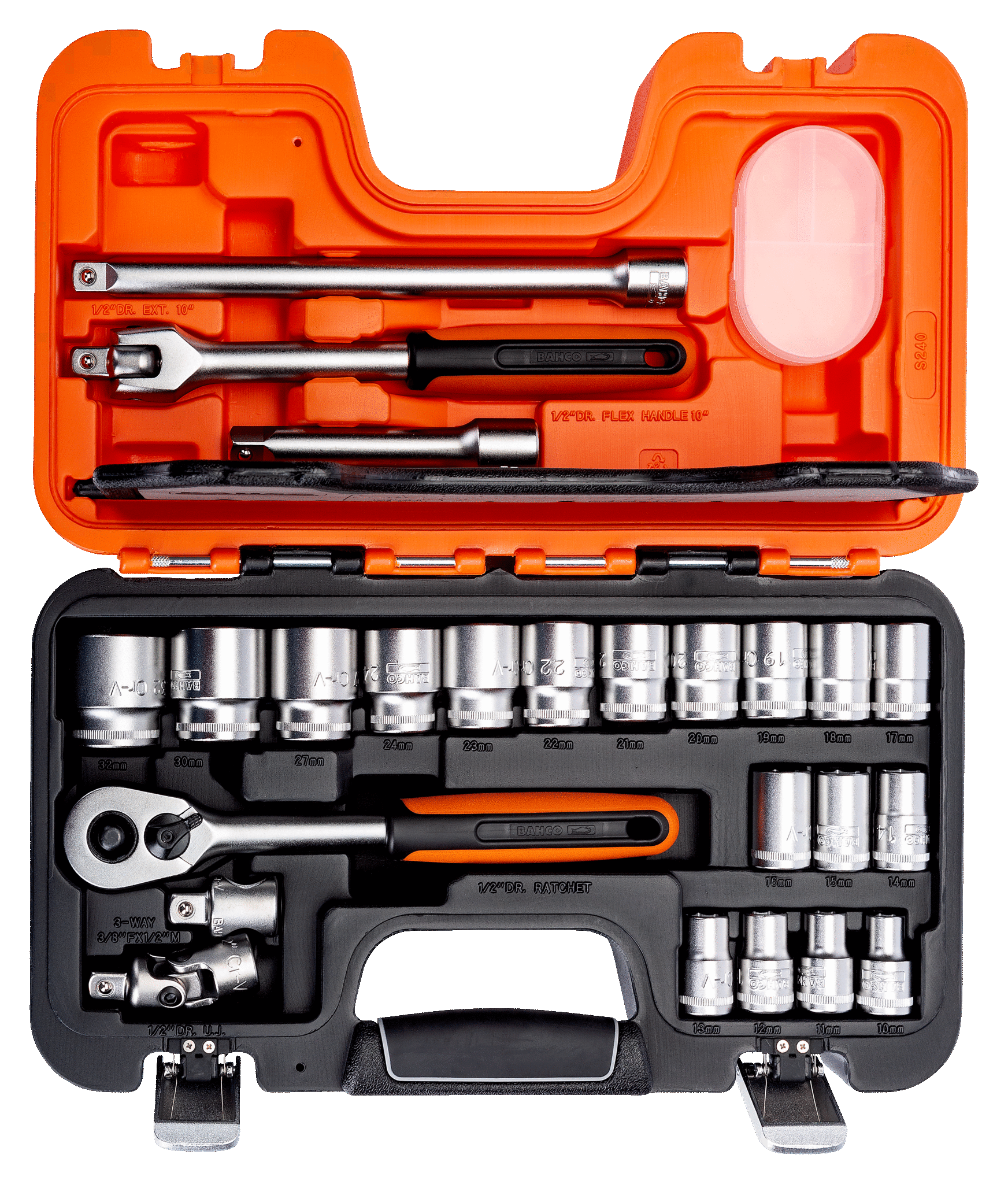 Bahco S240 1/2" Drive Socket 24 Piece