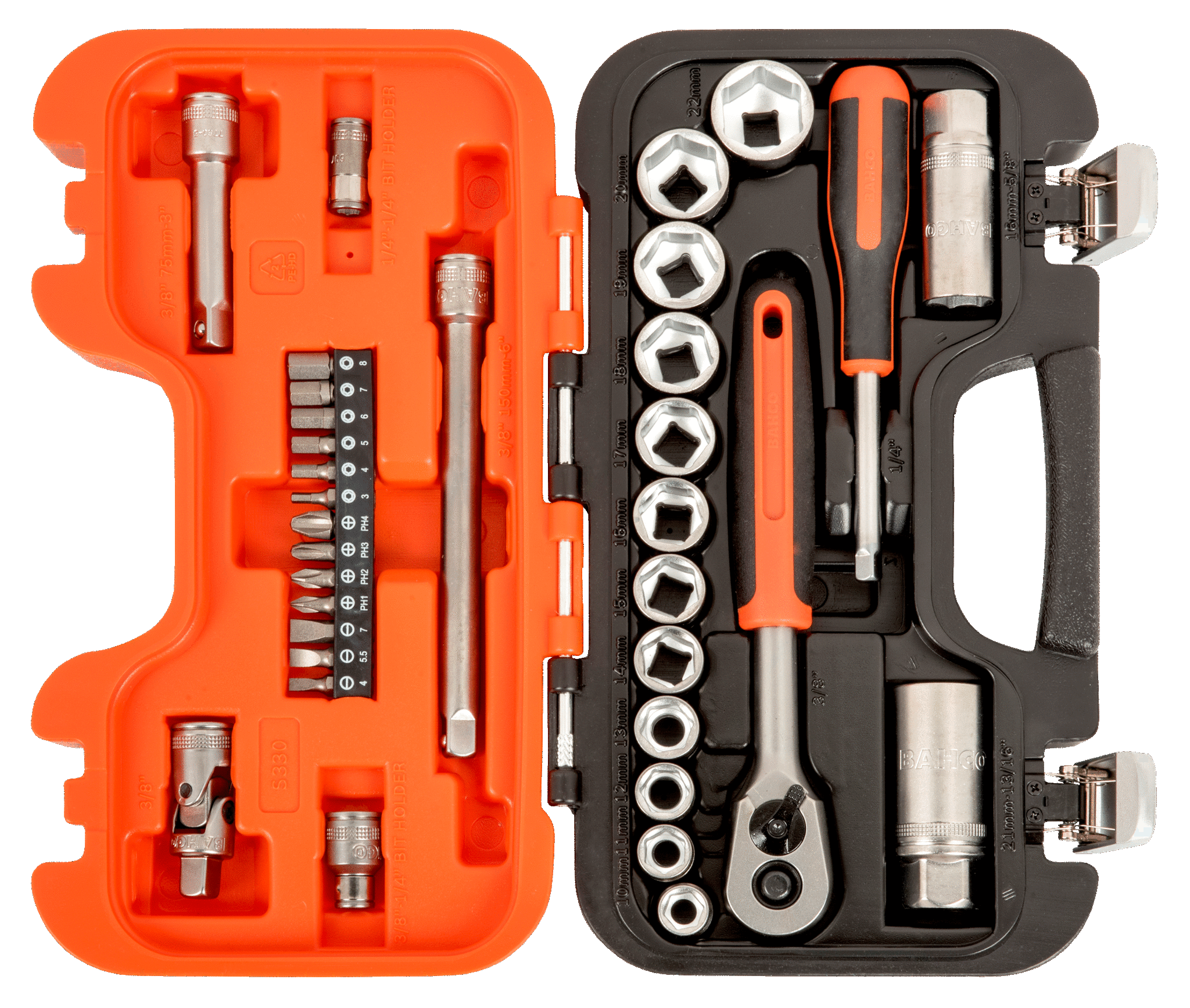 Bahco S330 Mixed Drive Socket Wrench Set 33 Piece