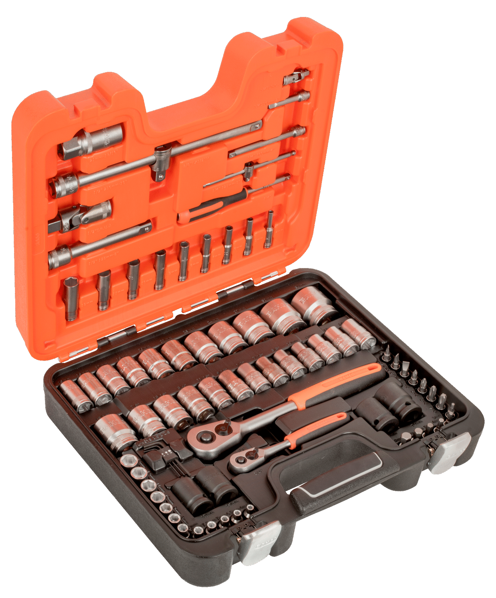 Bahco S800 Socket Set 1/4" & 1/2" Drive Metric and Imperial (77 Piece)