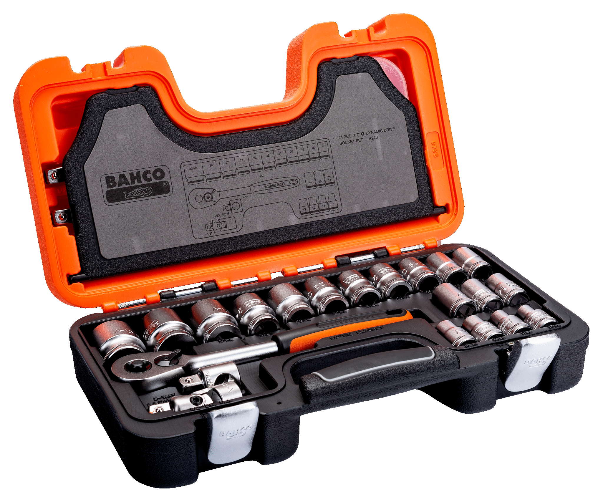 Bahco S240 1/2" Drive Socket 24 Piece