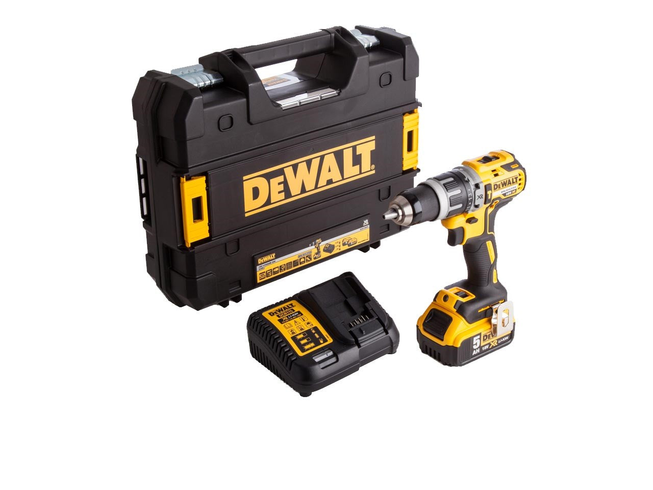 DeWalt DCD796P1 18v 1x5.0Ah Lithium-Ion XR Brushless Combi Drill Kit