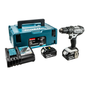 Makita DHP482T1JW 18v LXT Combi Hammer Drill White 1 x 5.0ah Battery + Charger