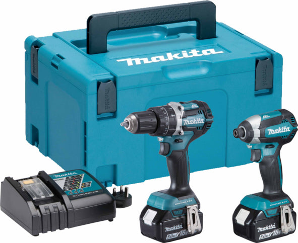 Makita DLX2180TJ 18V Brushless Kit - DHP484 Hammer Drill + DTD153 Impact Driver