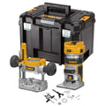 DeWalt DCW604NT-XJ 18v XR Brushless 1/4" Router Body Only in TSTAK VI Deep Carry Case with Bases