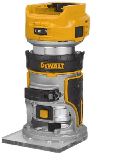 DeWalt DCW604NT-XJ 18v XR Brushless 1/4" Router Body Only in TSTAK VI Deep Carry Case with Bases