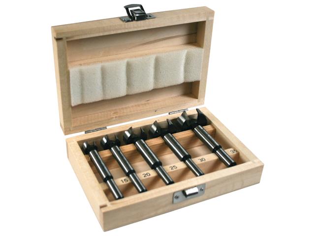 Makita D-47363 5 Piece Forstner Wood Drill Bit Set In Wooden Case