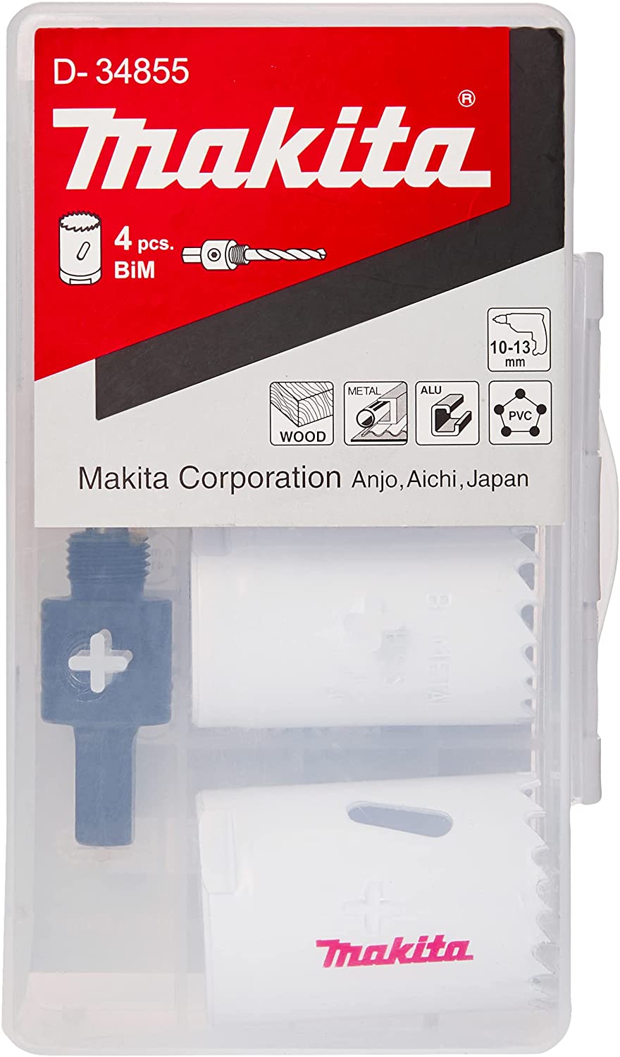MAKITA D-34855 MINI BI-METAL HOLESAW SET X5 PCS IN CARRY CASE