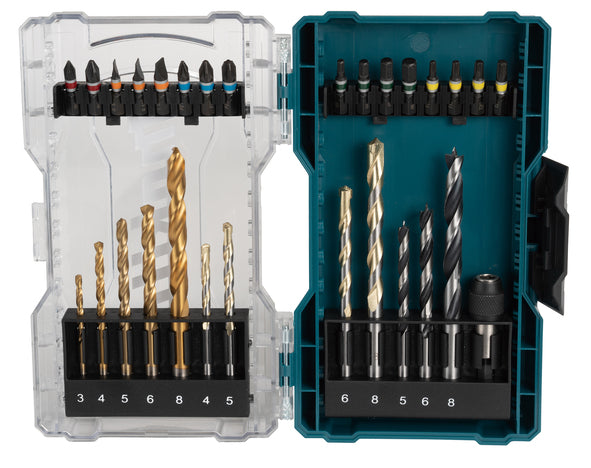 Makita E-07054 29 Piece Wood, Metal, Brick Drill Bits & Screwdriver Bits In Case