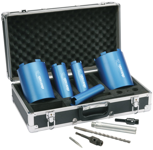 Makita P-74712 5-Piece Diamak Diamond Core Kit in Aluminium Carry Case