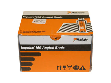 Paslode 300274 16G 63mm Galv Angled Brad Nails (2000)