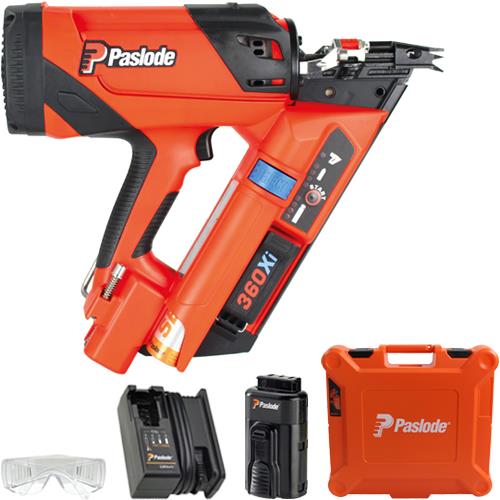 Paslode PPNXi Cordless Positive Placement Twist Nail Gun (1x 2.1Ah Lithium Battery and Charger)