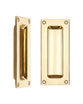 Zoo Hardware Fulton & Bray FB90 102x45mm  Flush Pull Polished Brass