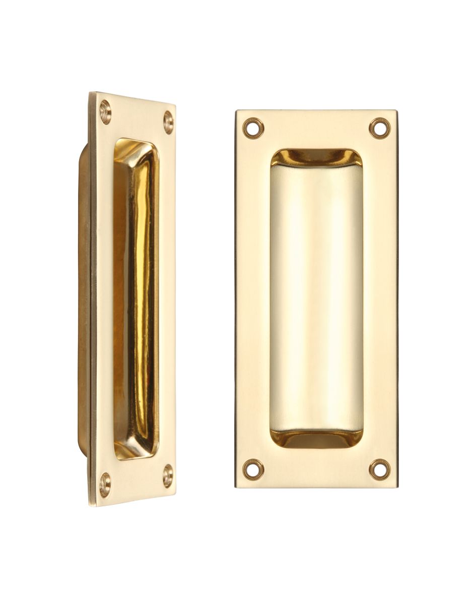 Zoo Hardware Fulton & Bray FB90 102x45mm  Flush Pull Polished Brass