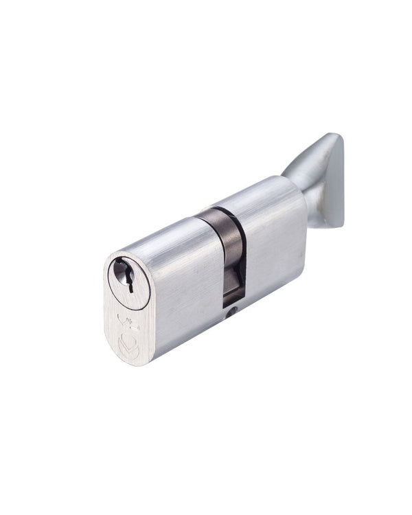 Zoo Hardware V5OP70CTSCE V5 70mm Oval Cylinder and turn Keyed to Differ Satin Chrome
