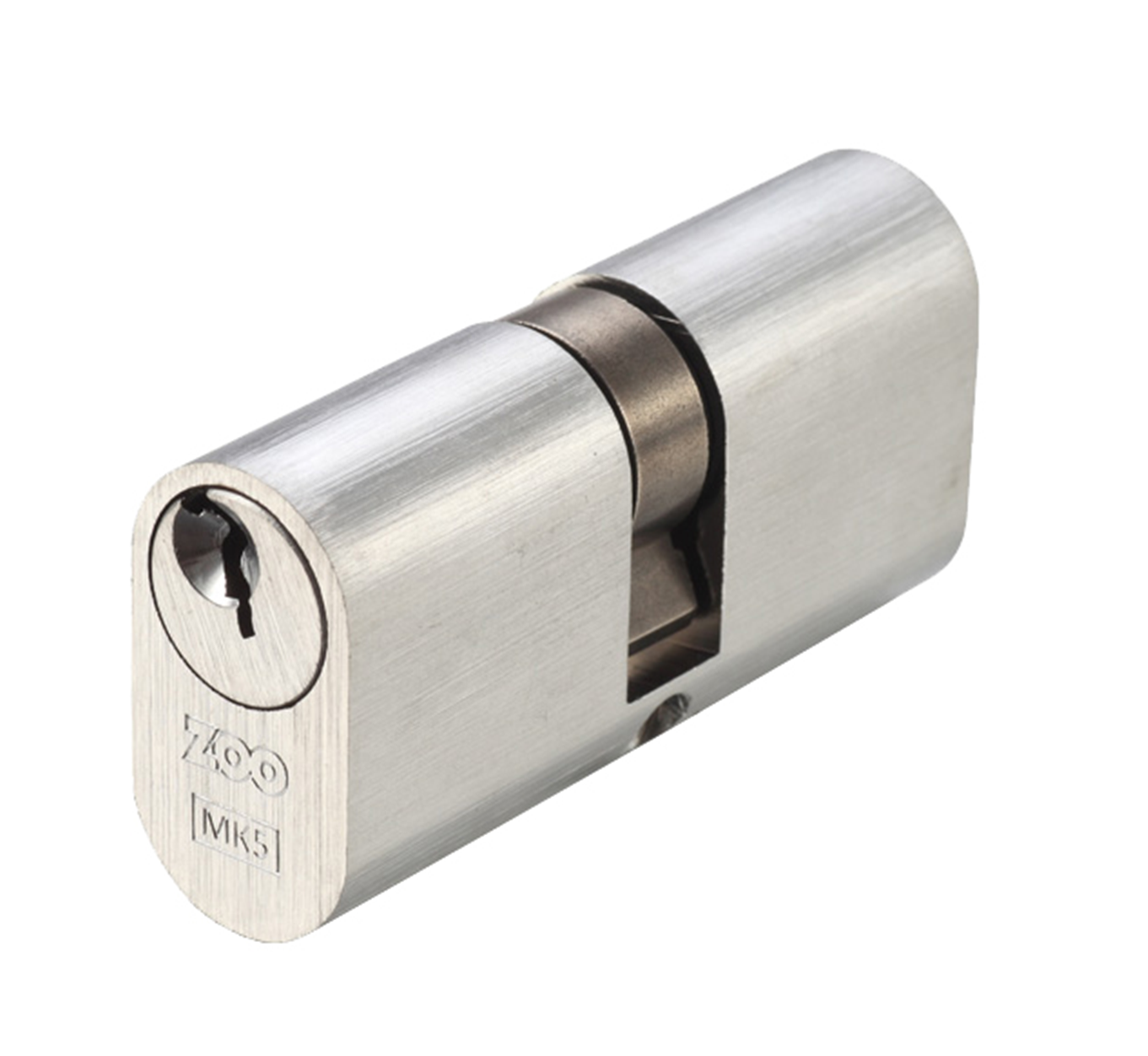 Zoo Hardware V5OP70DSCE V5 70mm Oval Double Cylinder Keyed to Differ Satin Chrome