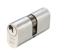 Zoo Hardware V5OP80DSCE V5 80mm Oval Double Cylinder Keyed to Differ Satin Chrome