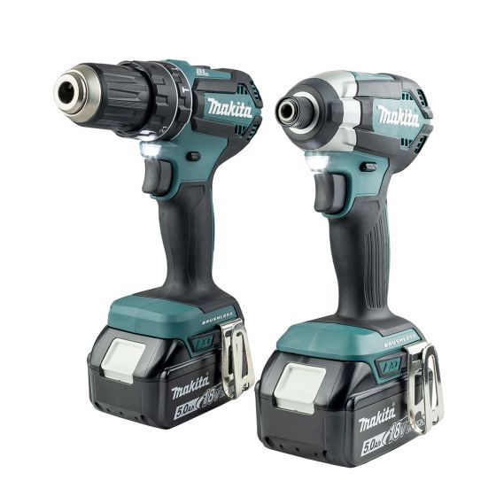 Makita DLX2283TJ 18V Combi Drill & Impact Driver Twin Pack (2 x 5.0Ah Batteries)