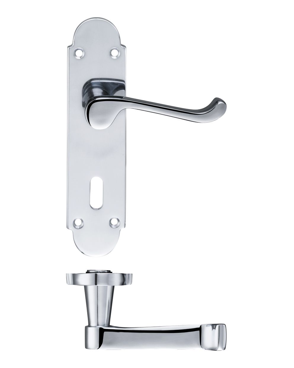Zoo Hardware PR011CP Oxford Lever on Lock Backplate Door Handle