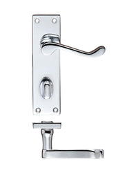 Zoo Hardware PR023CP Project Victorian Scroll Lever on Bathroom Backplate -150mm x 40mm Polished Chrome