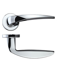 Zoo Hardware Rosso Maniglie RM040CP Cygnus Door Handle On Rose Polished Chrome