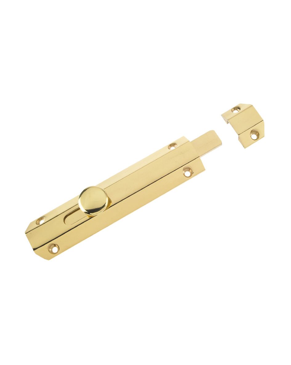 Zoo Hardware ZAB100B 150mm Surface Bolt Polished Brass
