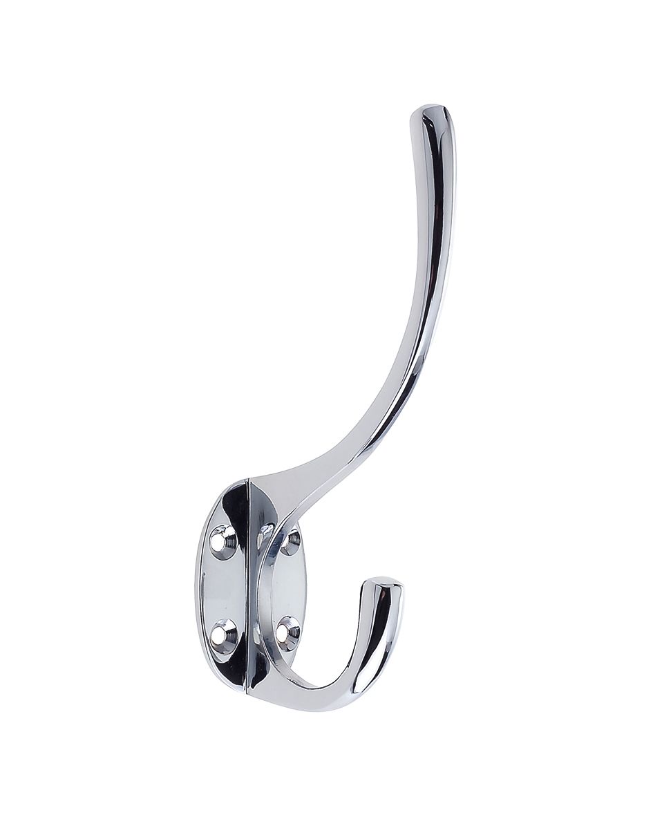 Zoo Hardware ZAB80 5" 125mm Hat & Coat Hook Polished Chrome