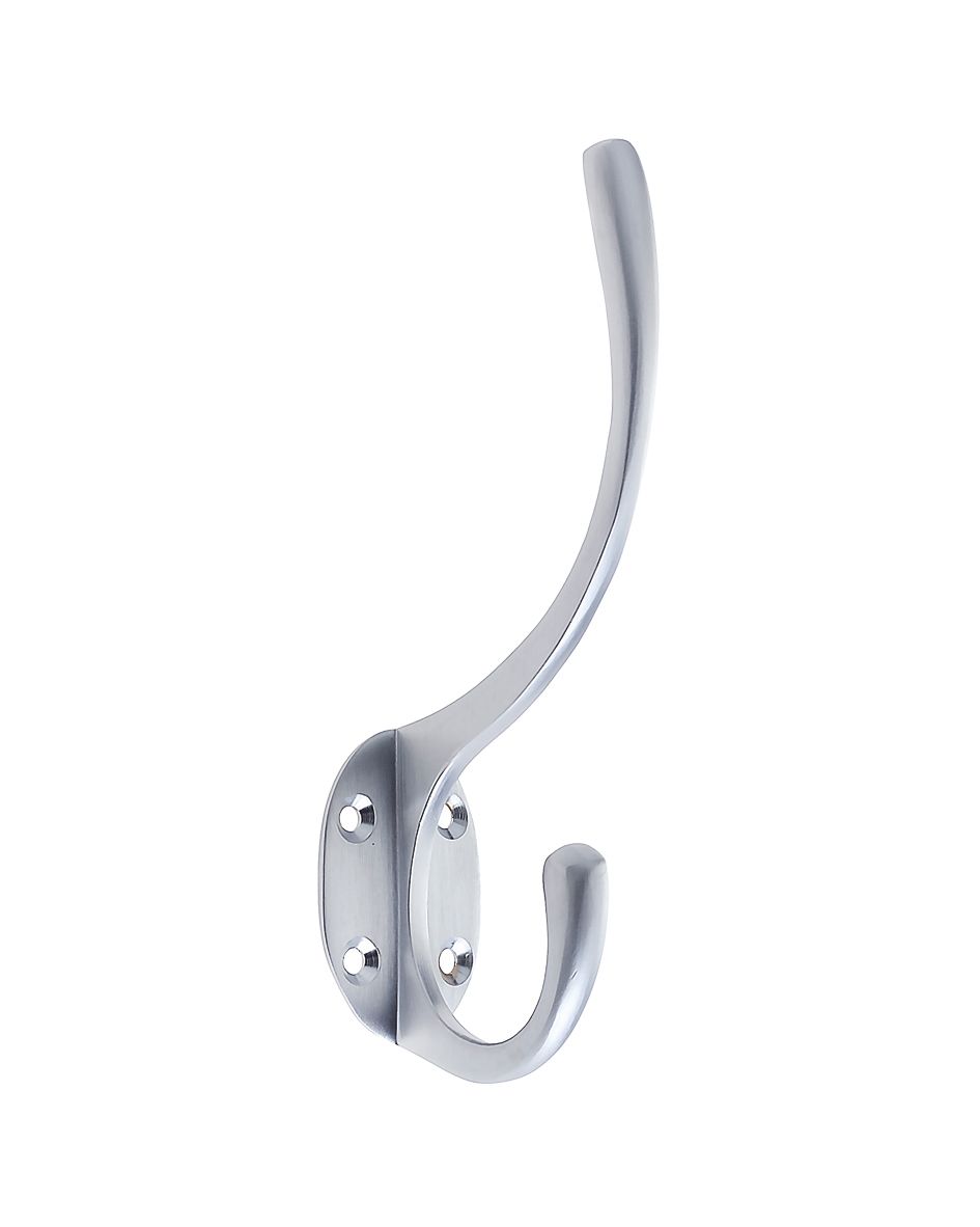 Zoo Hardware ZAB80 5" 125mm Hat & Coat Hook Satin Chrome