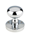 Zoo Hardware ZCB35 Mushroom Mortice Knob 61.5mm Rose dia. 52mm dia knob Polished Chrome