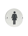 Zoo Hardware ZSS02SS Female Symbol 75mm Diameter Satin Stainless Steel